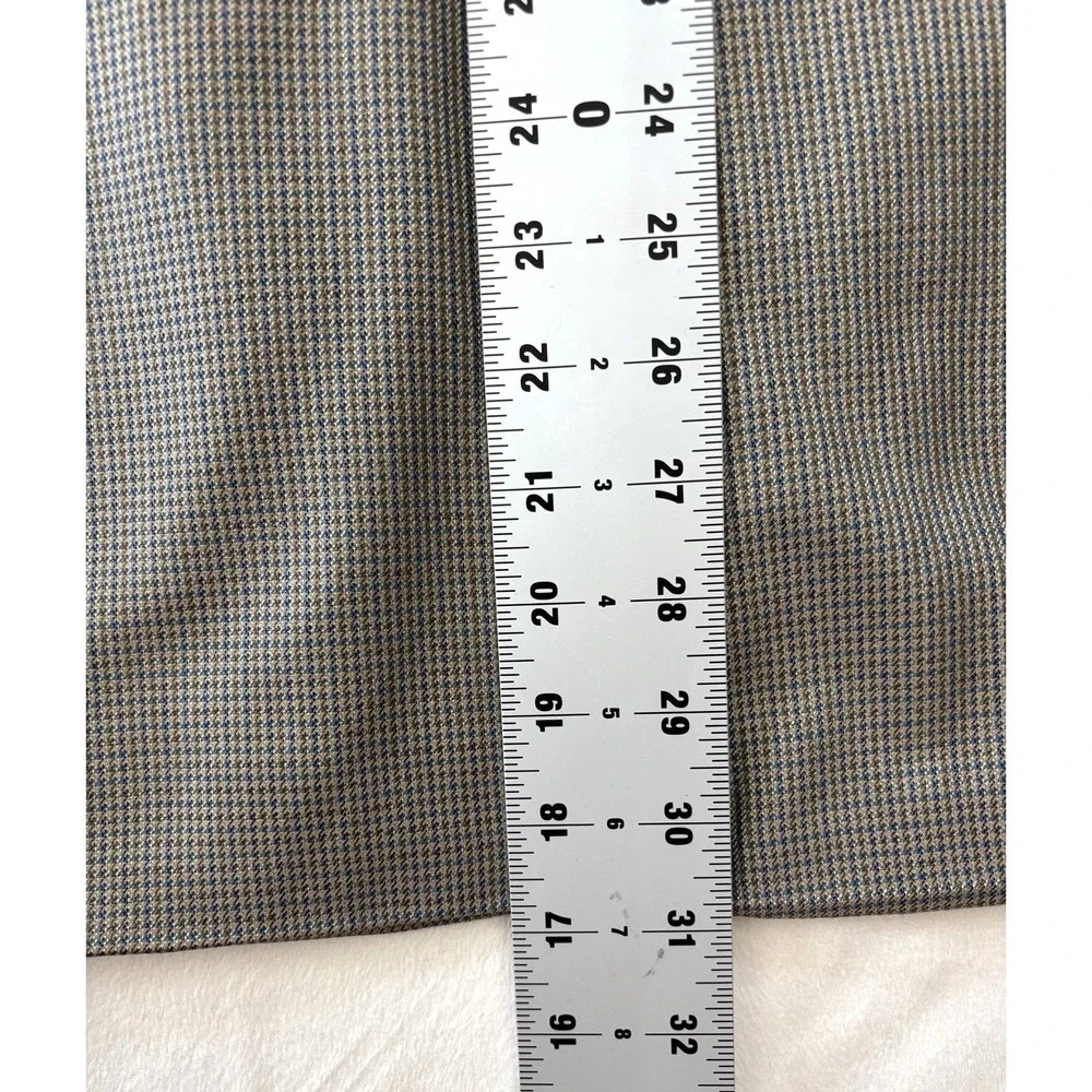 mens‎ gray micro houndstooth Haspel silk wool blazer jacket sport suit coat 40 S